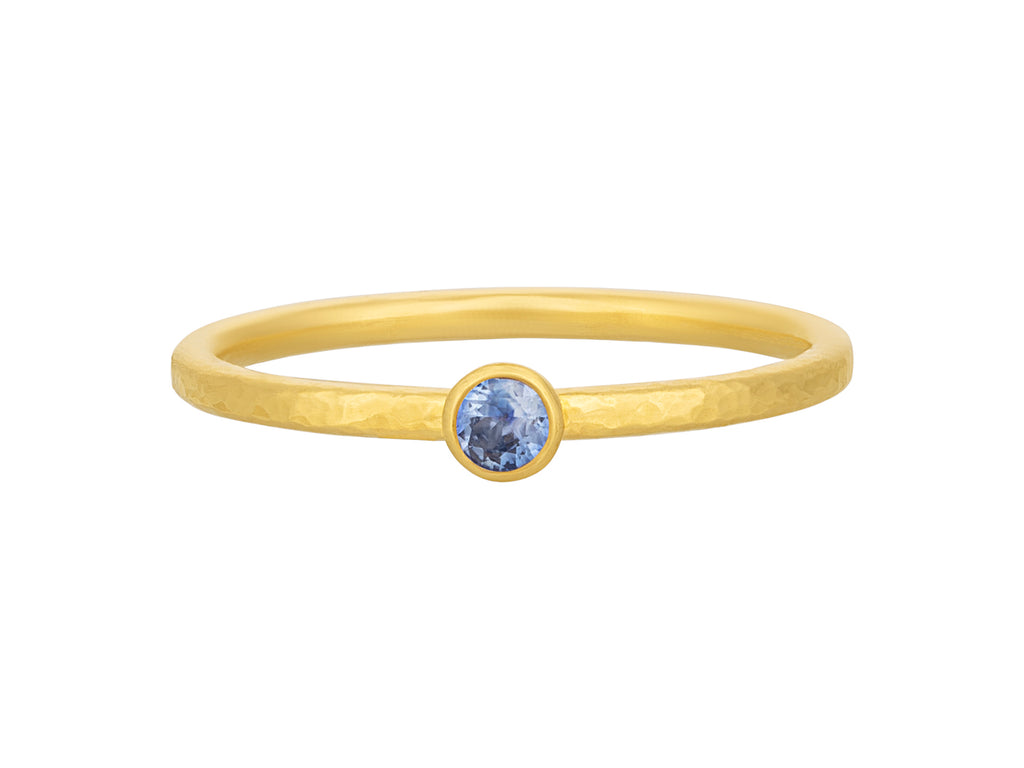 GURHAN, GURHAN Prism Gold Sapphire Stacking Ring, 3mm Round Stone