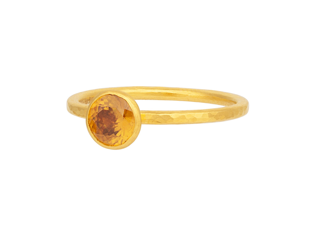 GURHAN, GURHAN Prism Gold Sphene Stacking Ring, 6mm Round Stone