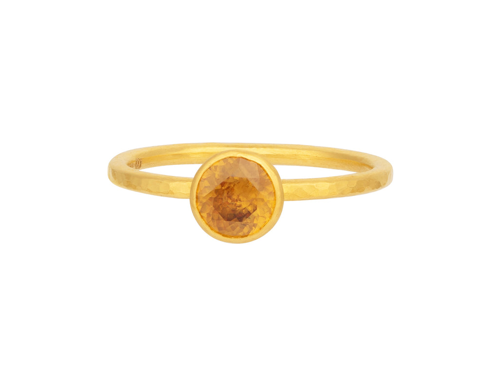 GURHAN, GURHAN Prism Gold Sphene Stacking Ring, 6mm Round Stone