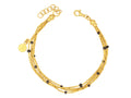 GURHAN, GURHAN Rain Gold All Around Multi-Strand Bracelet, 5-Strand, Gold Tubes, Black Diamond