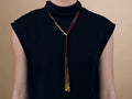GURHAN, GURHAN Rain Gold Lariat Long Necklace, 7-Strand, Ruby and Diamond