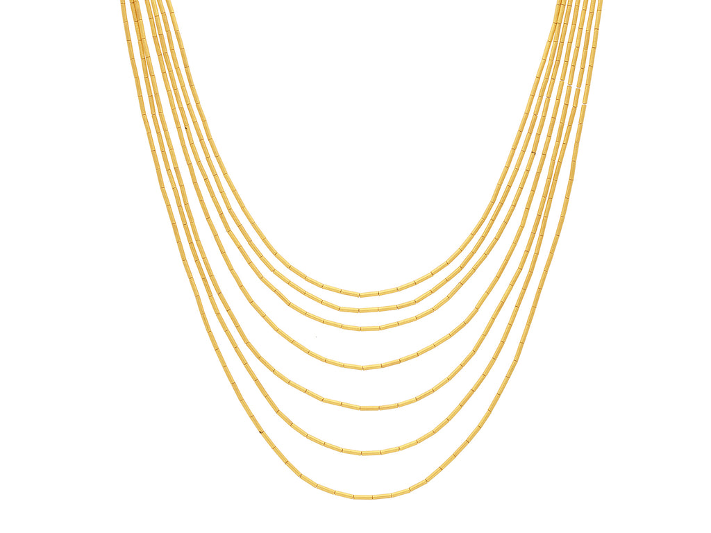 GURHAN, GURHAN Rain Gold Multi-Strand Beaded Short Necklace, Graduating Lengths