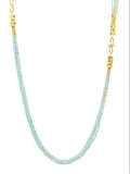 GURHAN, GURHAN Rain Gold Multi-Strand Necklace, Double "S" Clasp, with Apatite