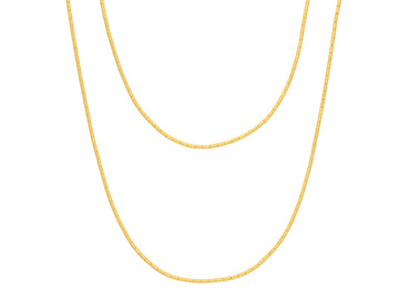 GURHAN, GURHAN Rain Gold Single-Strand Beaded Long Necklace, Thin Gold Tubes