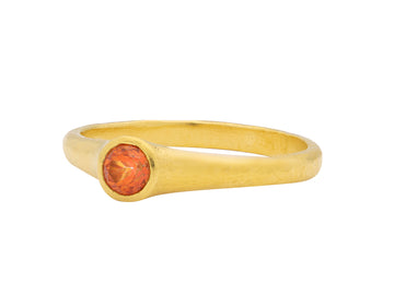 GURHAN, GURHAN Rain Gold Topaz Stacking Ring, 4mm Round Stone