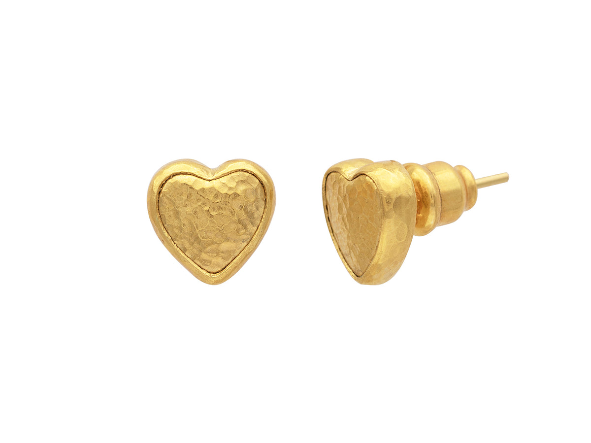 GURHAN, GURHAN Romance Gold Post Stud Earrings, 9mm Heart, No Stone