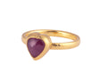 GURHAN, GURHAN Romance Gold Stone Stacking Ring, 8mm Heart Shape, Ruby