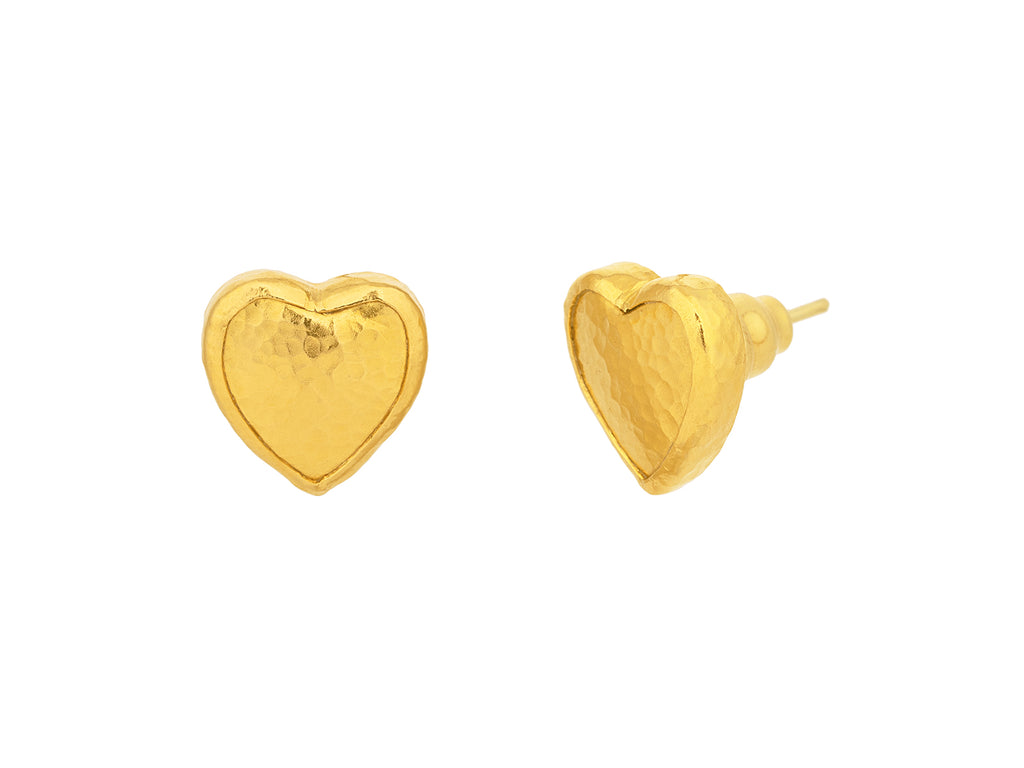 GURHAN, GURHAN Romance Gold Stud Earrings, 12.5mm Heart Shape