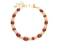 GURHAN, GURHAN Rune Gold All Around Link Bracelet, Mixed Oval Cabochon, Ruby and Diamond