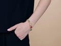GURHAN, GURHAN Rune Gold All Around Link Bracelet, Multi-Colored Round and Oval, Tourmaline and Diamond