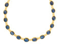 GURHAN, GURHAN Rune Gold All Around Short Necklace, Mixed Oval Cabochon, Kyanite and Diamond