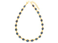 GURHAN, GURHAN Rune Gold All Around Short Necklace, Mixed Oval Cabochon, Kyanite and Diamond