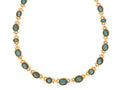 GURHAN, GURHAN Rune Gold All Around Short Necklace, Mixed Oval and Round, Labradorite and Diamond