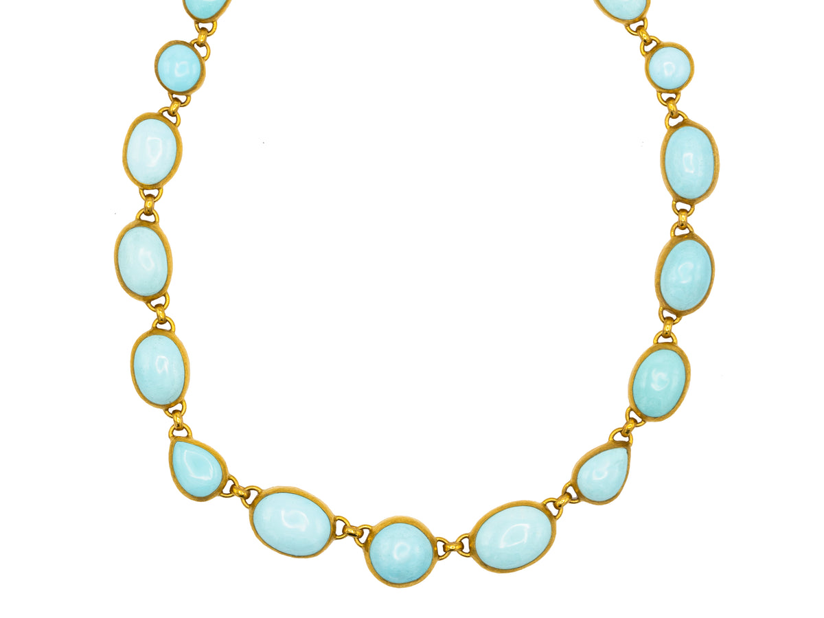 GURHAN, GURHAN Rune Gold All Around Necklace, Turquoise