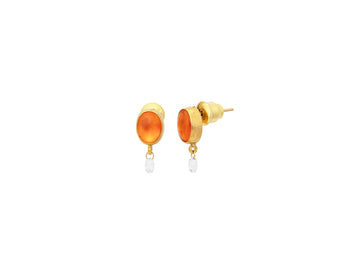 GURHAN, GURHAN Rune Gold Opal Single Drop Earrings, 8x6mm Oval