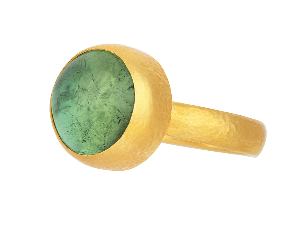 GURHAN, GURHAN Rune Gold Stone Cocktail Ring, 14mm Round, Tourmaline