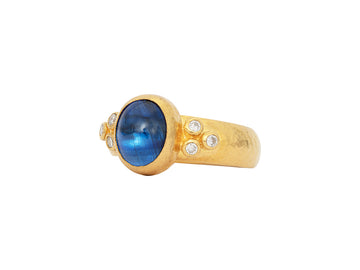 GURHAN, GURHAN Rune Gold Kyanite Cocktail Ring, 10x8mm Oval