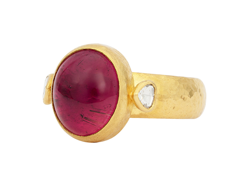 GURHAN, GURHAN Rune Gold Tourmaline Cocktail Ring, 12x10mm Oval