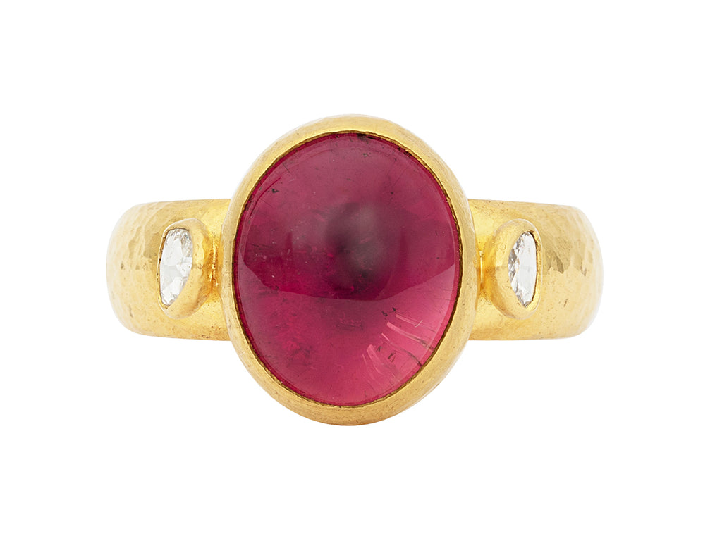 GURHAN, GURHAN Rune Gold Tourmaline Cocktail Ring, 12x10mm Oval