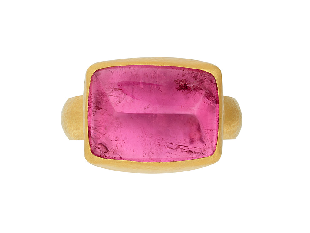 GURHAN, GURHAN Rune Gold Stone Cocktail Ring, 15x12mm Rectangle, Tourmaline