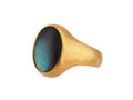 GURHAN, GURHAN Rune Gold Stone Cocktail Ring, 17x12mm Oval, Labradorite
