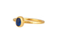 GURHAN, GURHAN Rune Gold Stone Stacking Ring, 6x4mm Oval, Kyanite