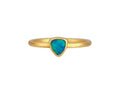 GURHAN, GURHAN Rune Gold Stone Stacking Ring, 5mm Triangle, Opal