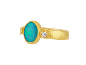 GURHAN, GURHAN Rune Gold Opal Cocktail Ring, 9x7mm Oval