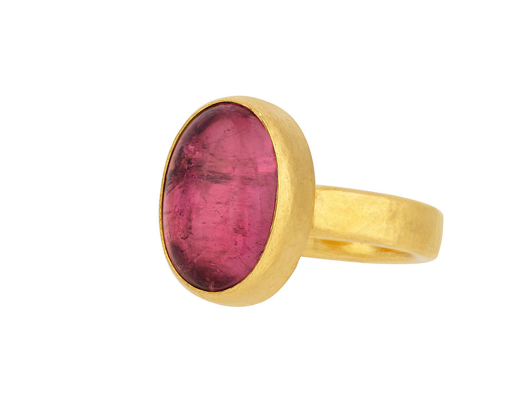 GURHAN, GURHAN Rune Gold Tourmaline Cocktail Ring, 16x12mm Oval