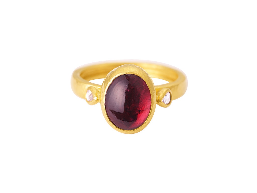 GURHAN, GURHAN Rune Gold Tourmaline Cocktail Ring, 11x9mm Oval