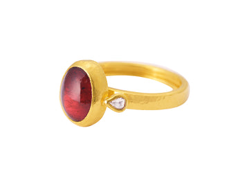 GURHAN, GURHAN Rune Gold Tourmaline Cocktail Ring, 11x9mm Oval