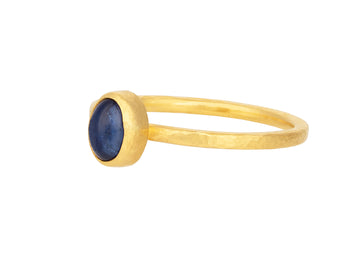 GURHAN, GURHAN Rune Gold Sapphire Stacking Ring, 6x4mm Oval