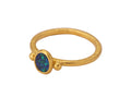 GURHAN, GURHAN Skittle Gold Stone Stacking Ring, 7c6mm Oval, Opal