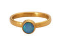 GURHAN, GURHAN Skittle Gold Stone Stacking Ring, 6mm Round, Opal