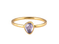 GURHAN, GURHAN Skittle Gold Stone Stacking Ring, 6x5mm Teardrop, Sapphire