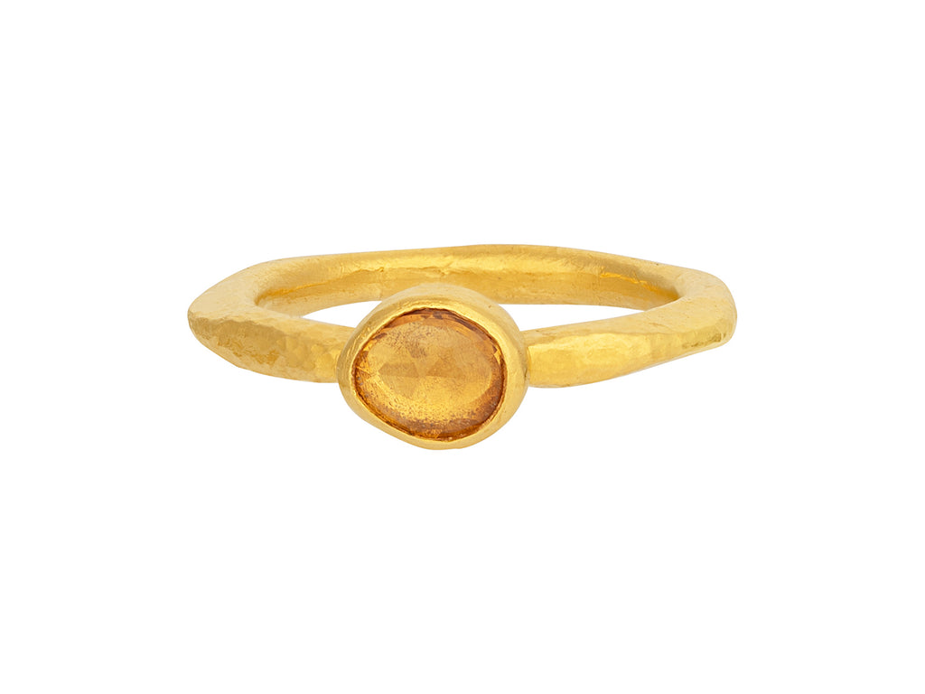 GURHAN, GURHAN Skittle Gold Sapphire Stacking Ring, Small Oval Stone