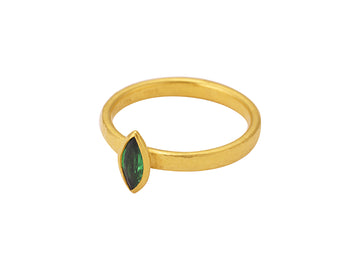 GURHAN, GURHAN Skittle Gold Tsavorite Stacking Ring, 8x4mm Marquise