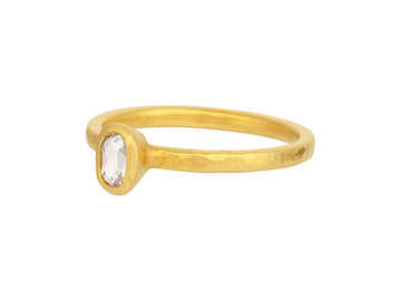 GURHAN, GURHAN Skittle Gold Diamond Stacking Ring, 5x3mm Oval