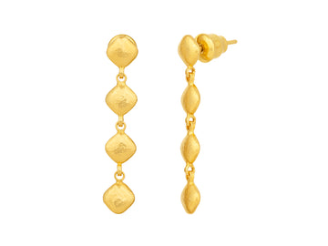 GURHAN, GURHAN Spell Gold Long Drop Earrings, Cushion Shaped