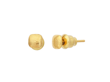 GURHAN, GURHAN Spell Gold Stud Earrings, 6mm Rounded Square