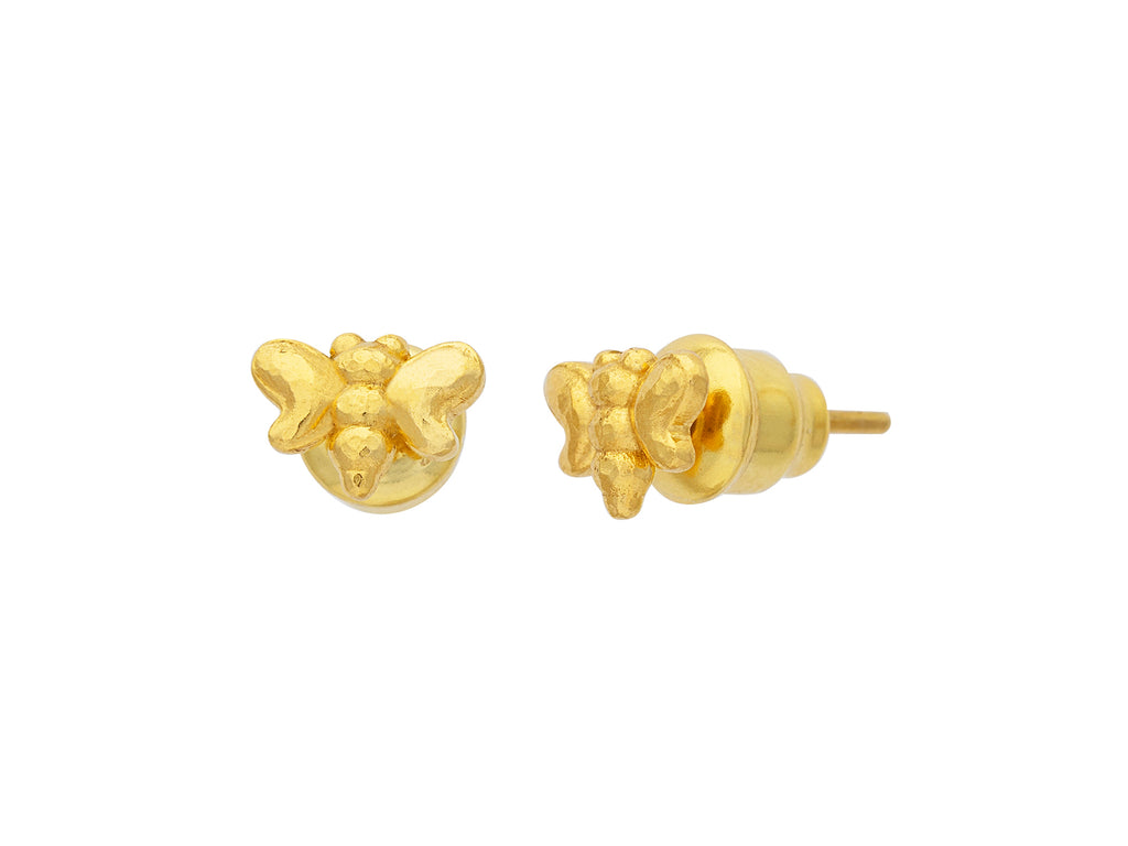 GURHAN, GURHAN Spell Gold Stud Earrings, Small Bee