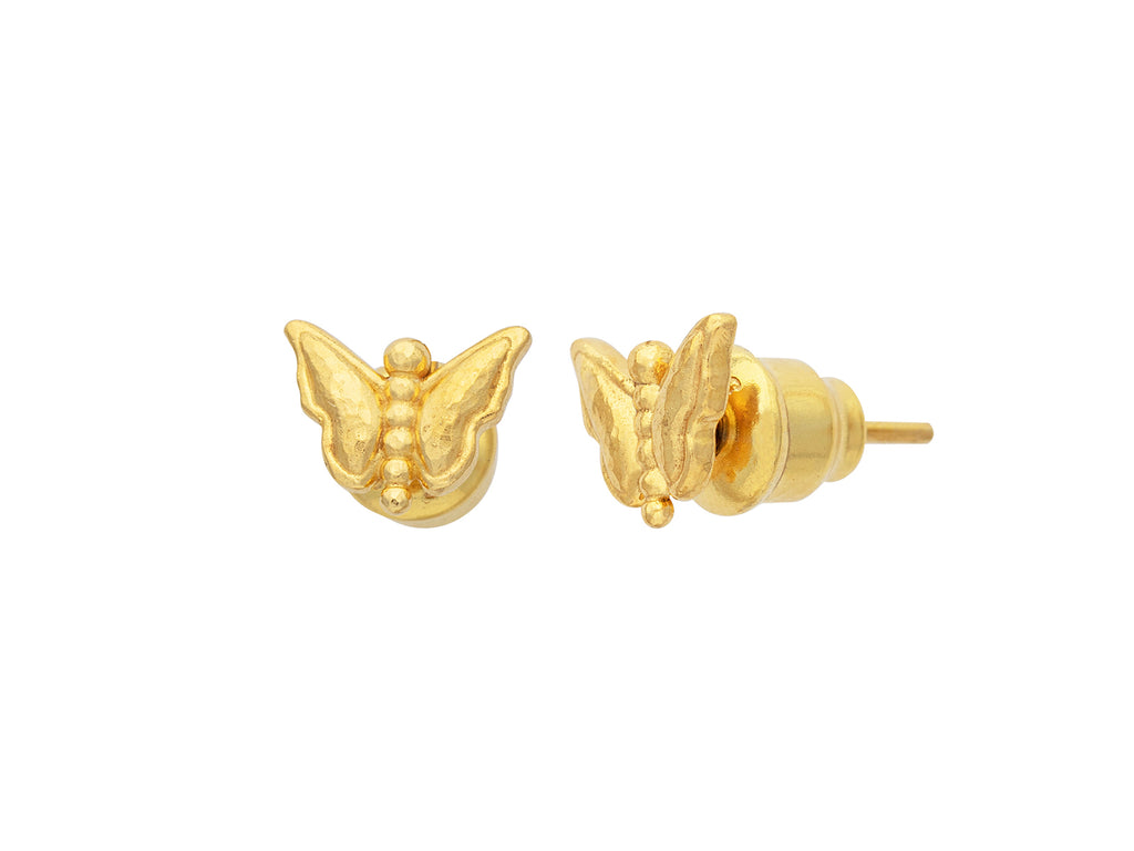 GURHAN, GURHAN Spell Gold Post Stud Earrings, Small Butterfly, No Stone