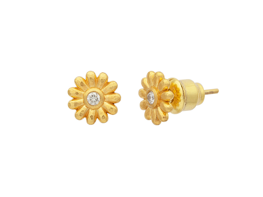 GURHAN, GURHAN Spell Gold Diamond Stud Earrings, Small Daisy