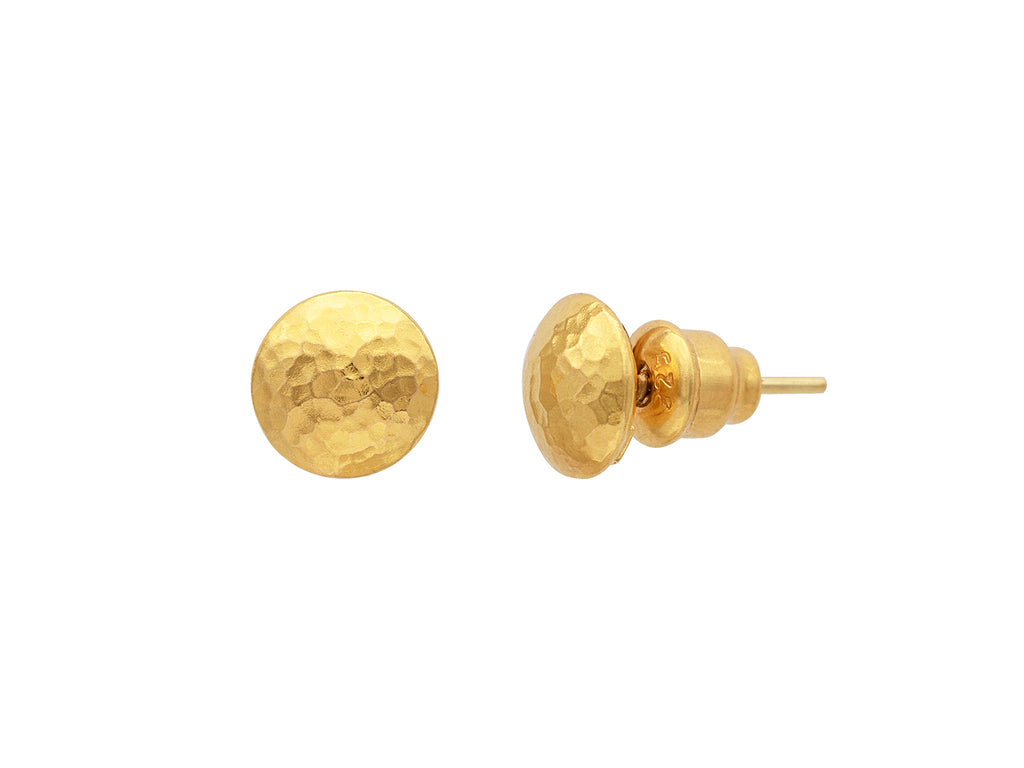 GURHAN, GURHAN Spell Gold Stud Earrings, 8mm Lentil Shape