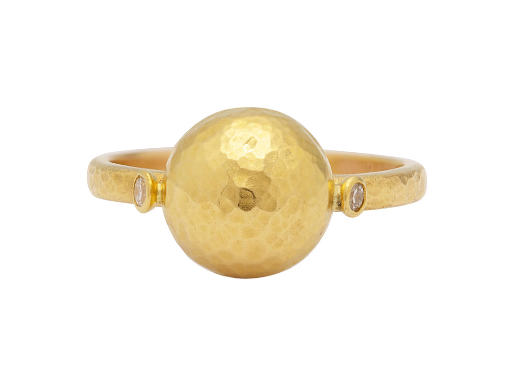 GURHAN, GURHAN Spell Gold Diamond Cocktail Ring, 10mm Half Ball