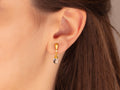 GURHAN, GURHAN Spell Gold Single Drop Earrings, 8x5mm Teardrop, Aquamarine and Diamond