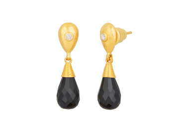 GURHAN, GURHAN Spell Gold Spinel Single Drop Earrings, 12x7mm Teardrop