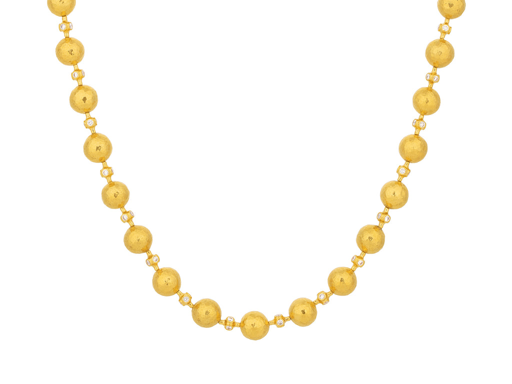 GURHAN, GURHAN Spell Gold Diamond Single Short Necklace, 8mm Balls