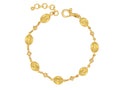 GURHAN, GURHAN Spell Gold Station Single-Strand Bracelet, Round "X" Beads, Diamond