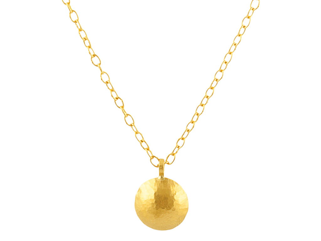 GURHAN, GURHAN Spell Gold Pendant Necklace, 11.5mm Lentil Shape
